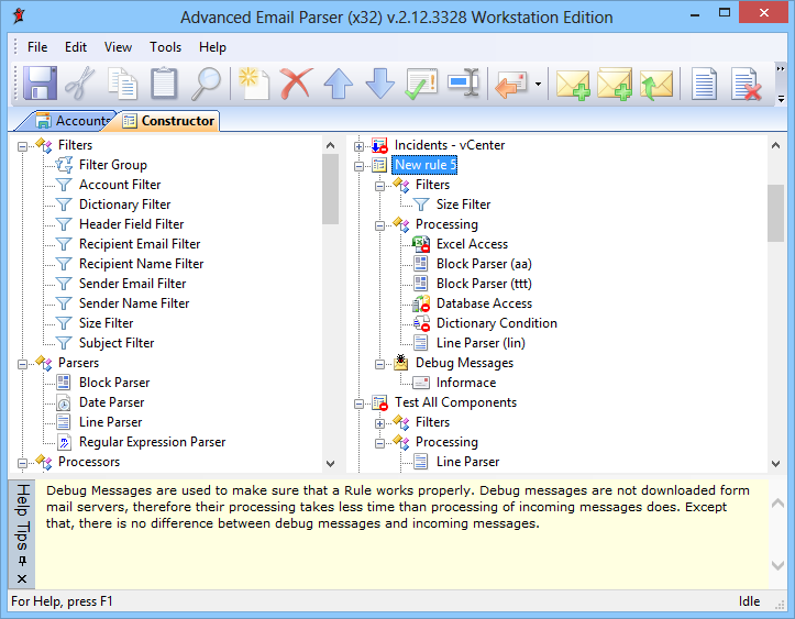 Advanced Email Parser Workstation screen shot